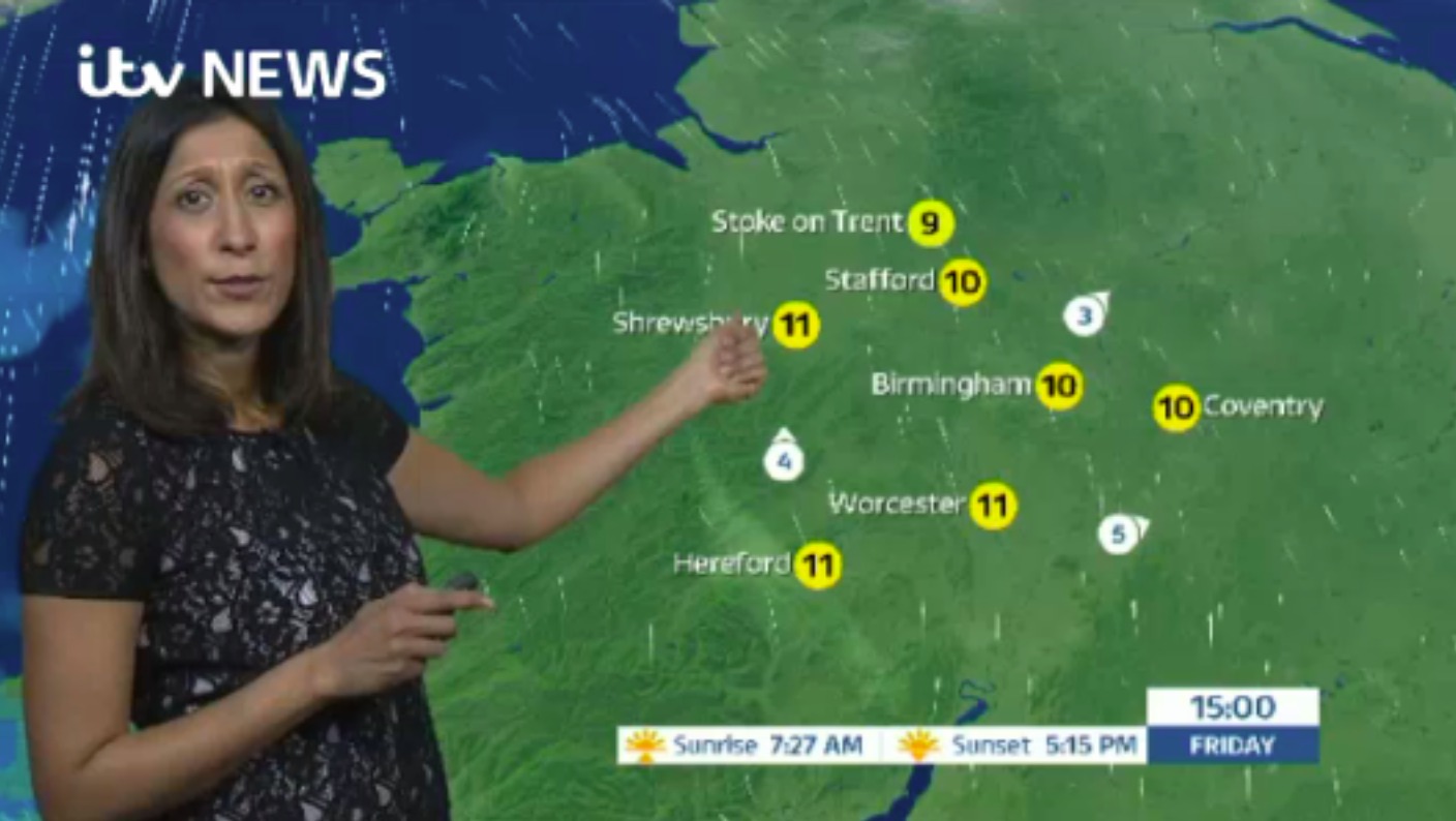 West Midlands Weather: Patchy outbreaks of rain | ITV News Central