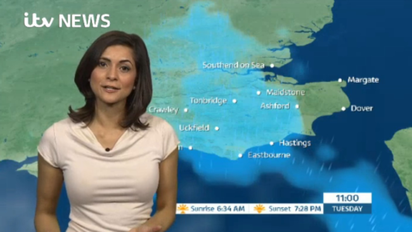 Tuesday's weather for the east of the region | ITV News Meridian