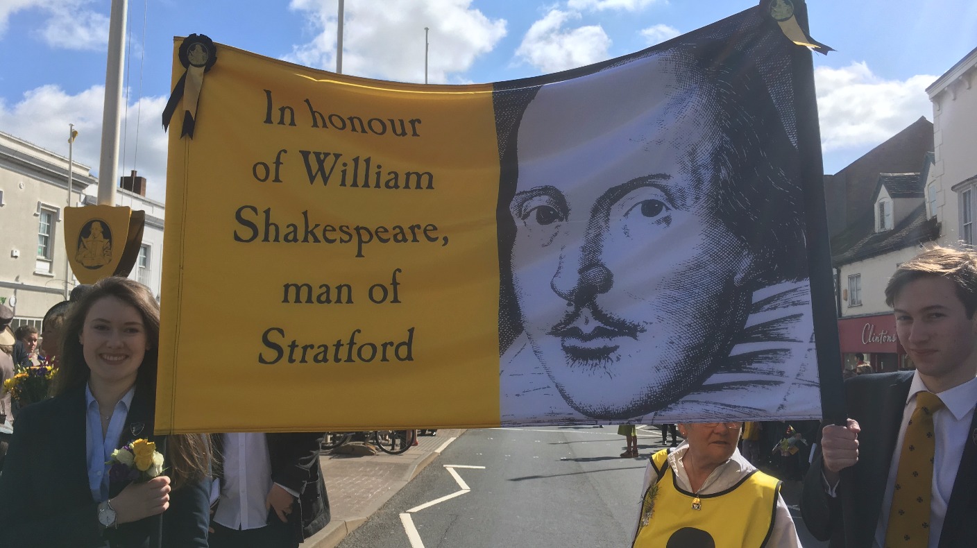 Hundreds take to the streets to celebrate Shakespeare's 453rd birthday