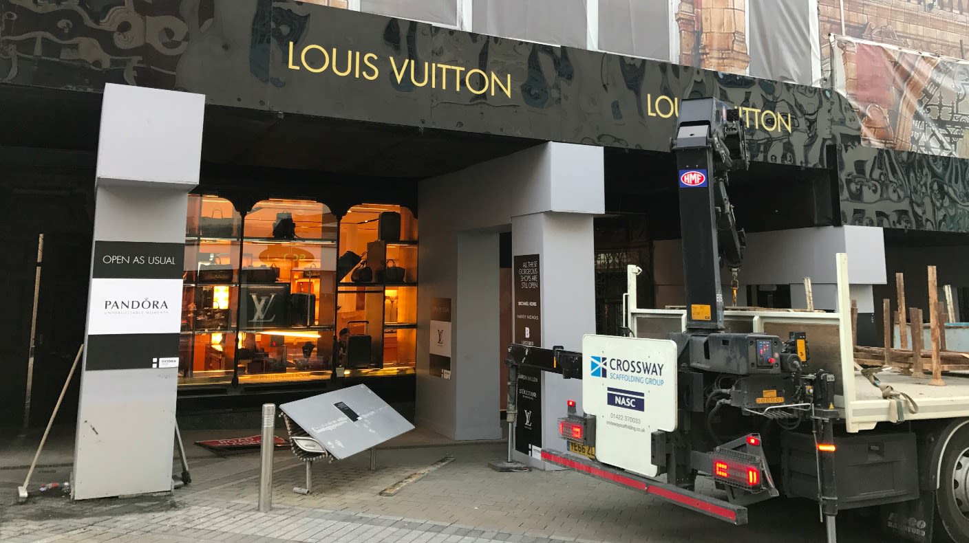 Second ram raid this month at Louis Vuitton in Leeds