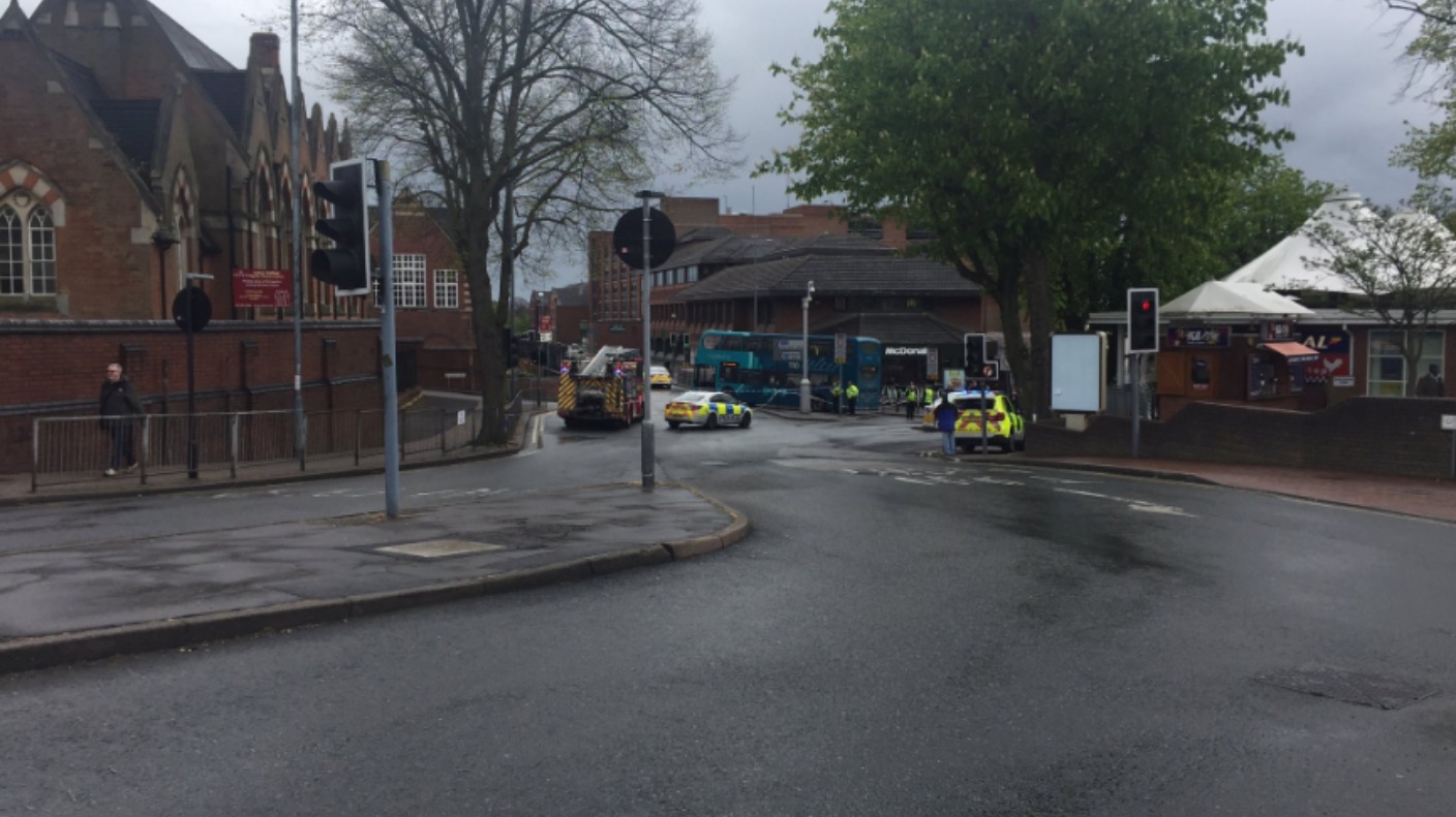 Elderly woman taken to hospital after being hit by a bus | ITV News Central