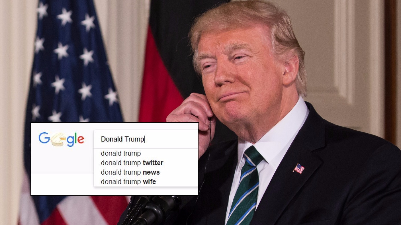 Trump S First 100 Days Googling Our Way Through His Presidency Itv News - roblox the donald trump tycoon minigame