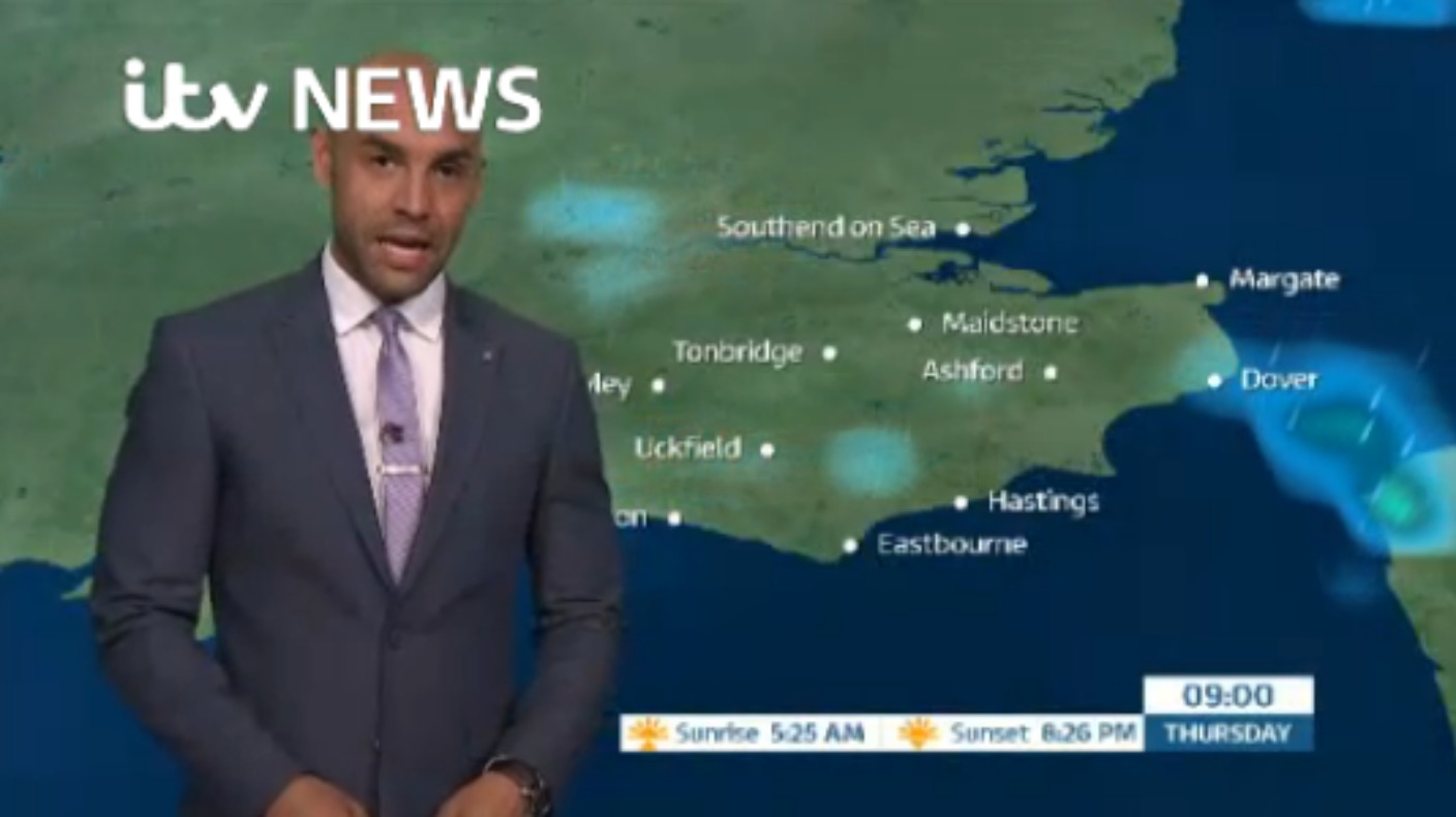 Thursday's weather for the east of the region | ITV News Meridian