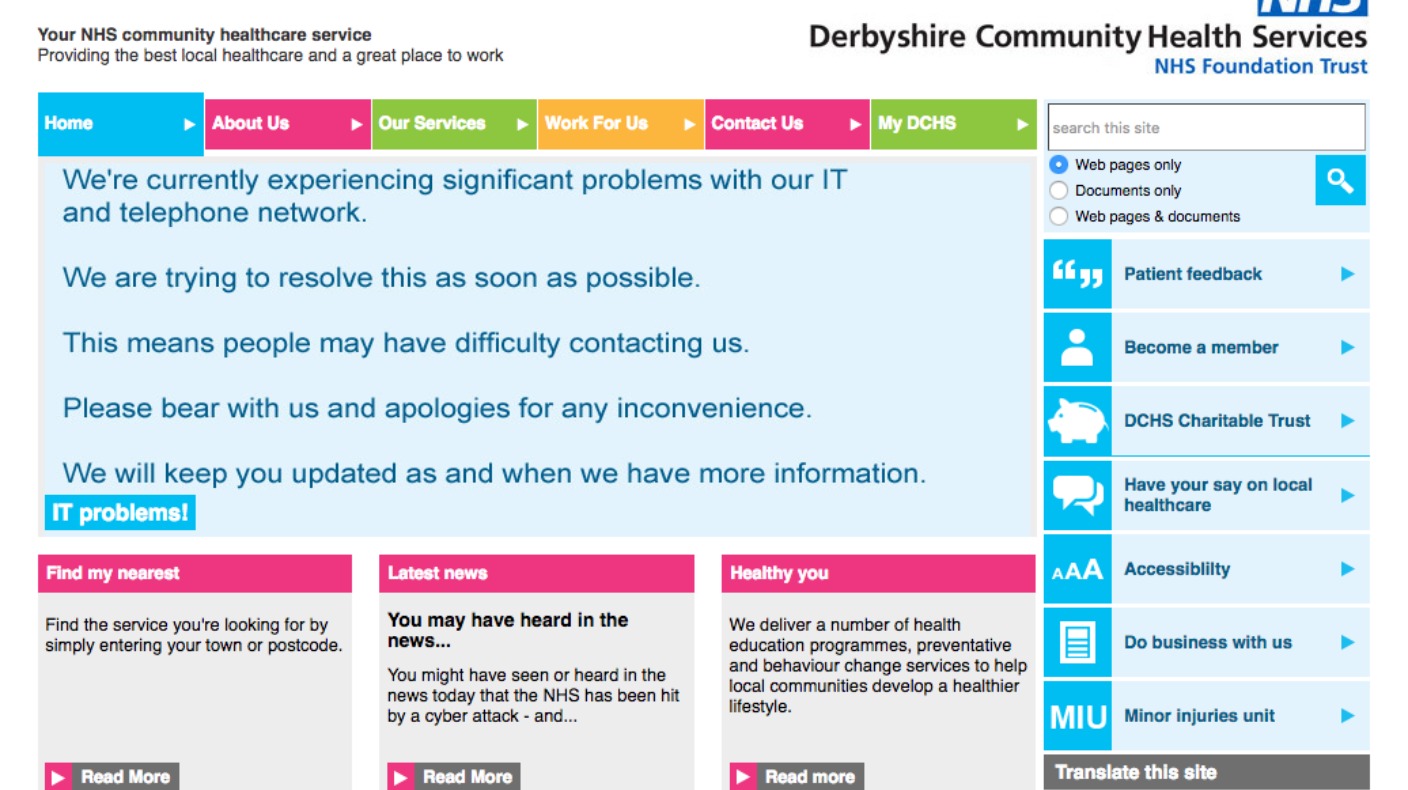 Hospitals remain affected by computer attack: patients warned to stay ...