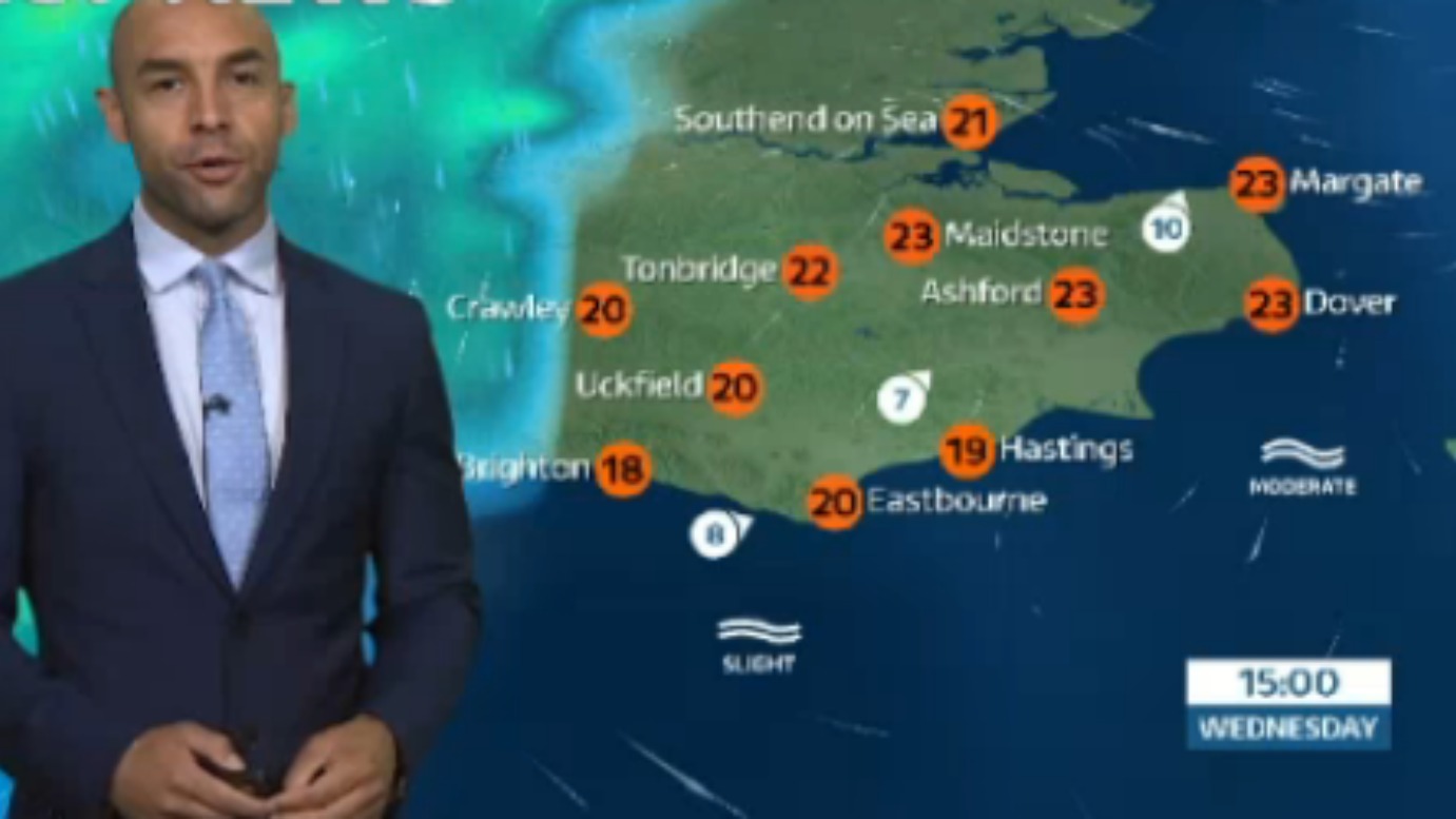 Wednesday lunch time weather for the east of the region | ITV News Meridian