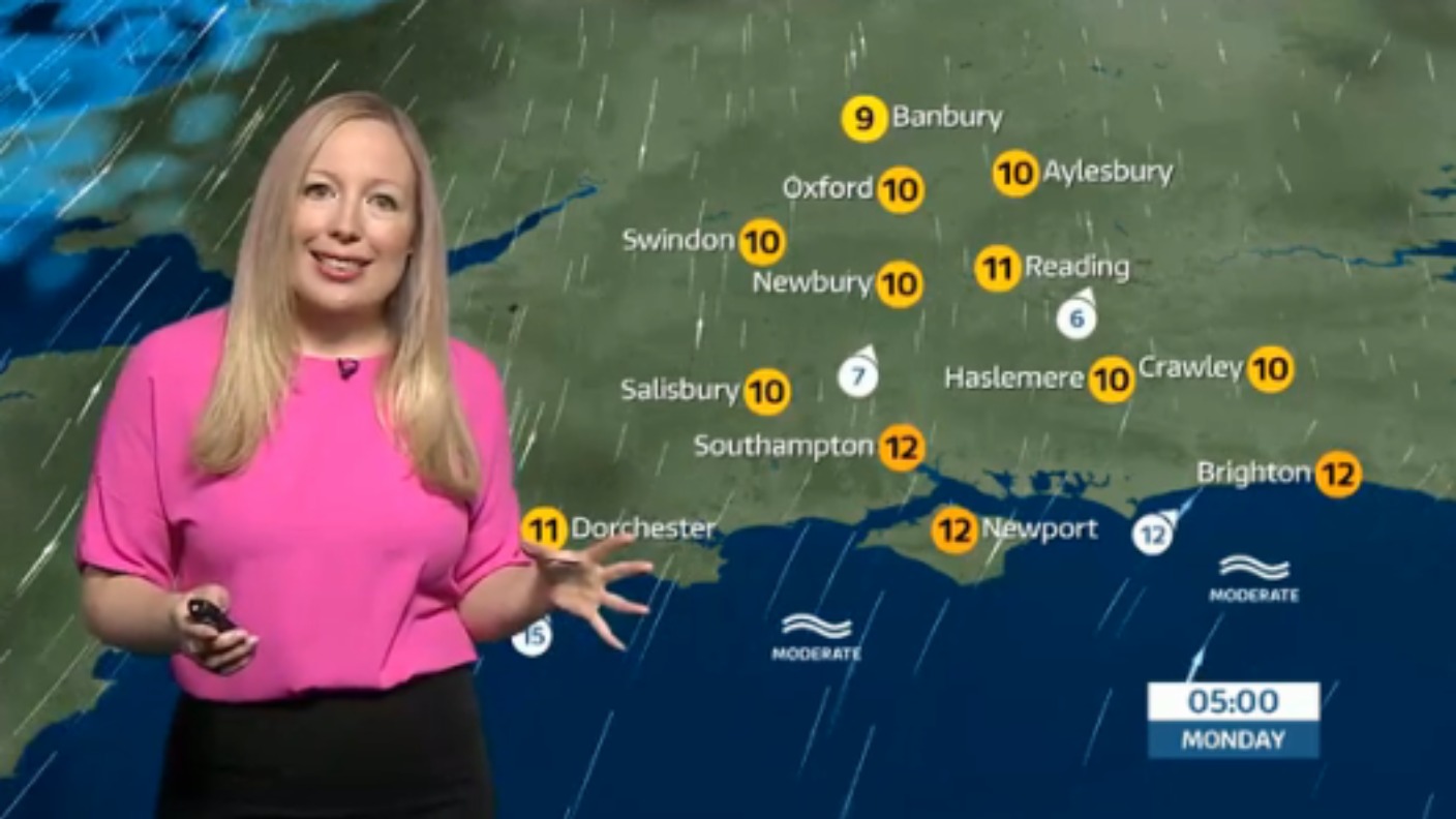 Sunday evening's weather for the west of the region ITV News Meridian