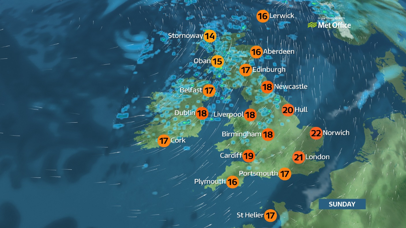 A blustery day, with sunny spells and scattered showers | ITV News