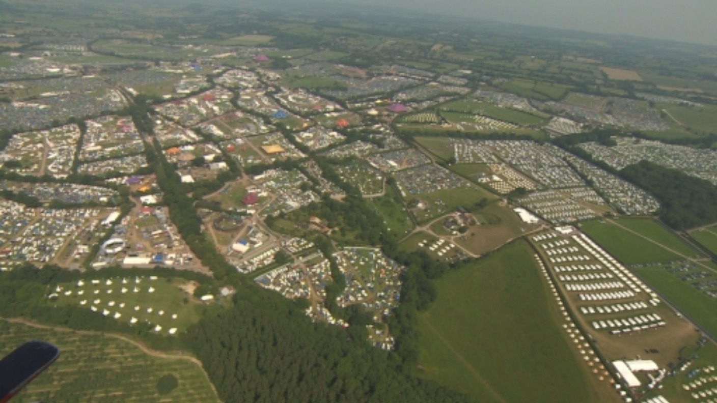 Glastonbury Festival from the air | ITV News West Country