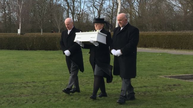 Baby S's funeral took place in Ipswich, nearly two years after she was found.
Credit: ITV News Anglia.