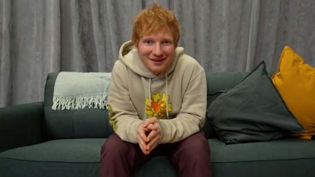 Ed Sheeran sent the video message to pupils at Pot Kiln Primary School.
Credit: @Potkilnprimary/Twitter