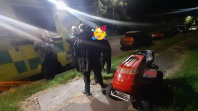 A drink-driver riding a lawnmower was stopped on a Milton Keynes A-road.
Credit: Thames Valley Police Roads Policing