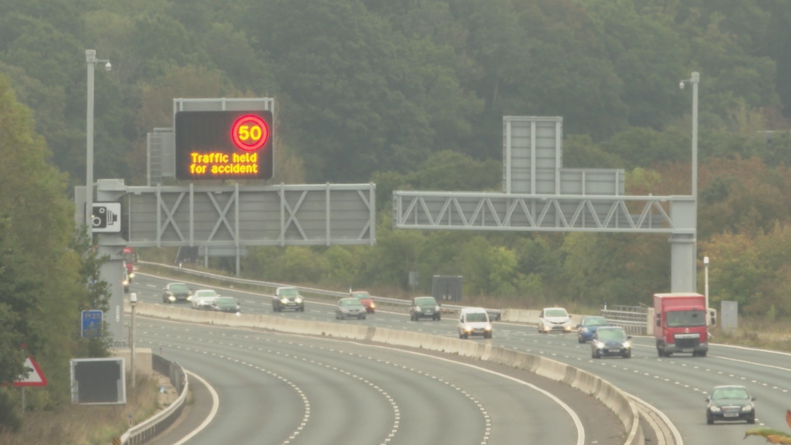 M27 closed following crash after driver suffers medical episode