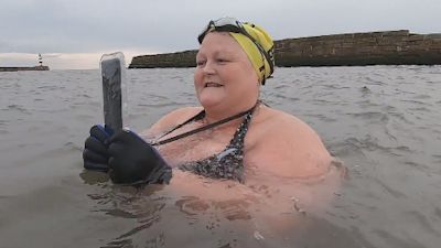 Katie has found new purpose thanks to sea swimming.