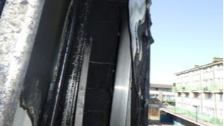 Balcony destroyed after cardboard boxes catch fire spontaneously ITV