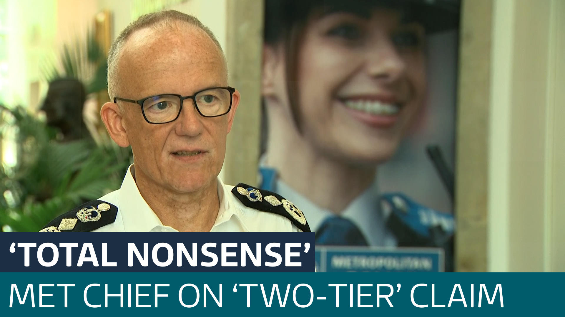 Met chief says 'serious voices' claiming two-tier policing 'put ...