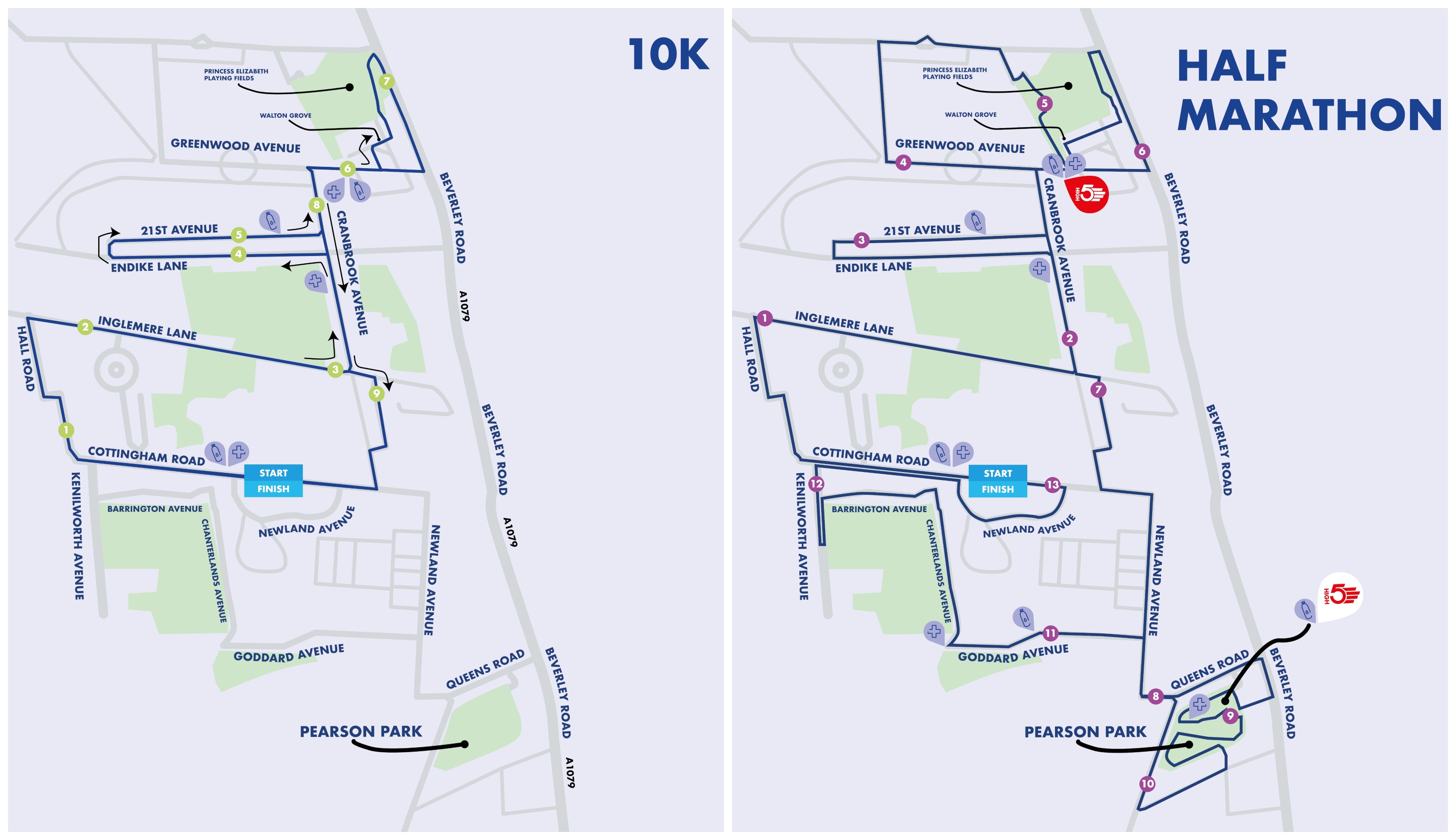 What roads will be closed for the Hull Running Festival ITV