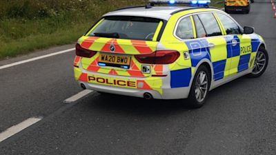 Police at scene of crash