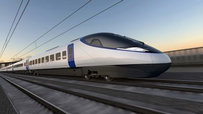 Artist impression of a HS2 train.