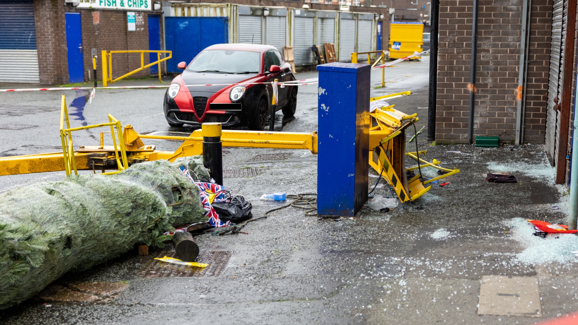 Screams heard after man putting up Christmas tree falls from cherry