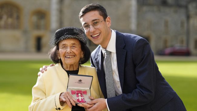 Holocaust survivor Lily Ebert after being made a MBE