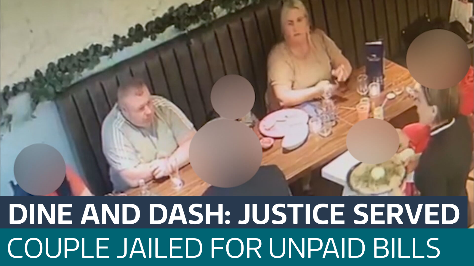 'Dine and dash' couple sentenced to jail for not paying more than £