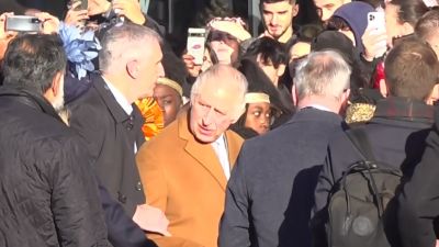 King Charles after an egg was thrown at him in Luton.
Credit: PA