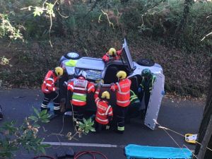 Emergency services attend crash near St Catherine's | ITV News Channel