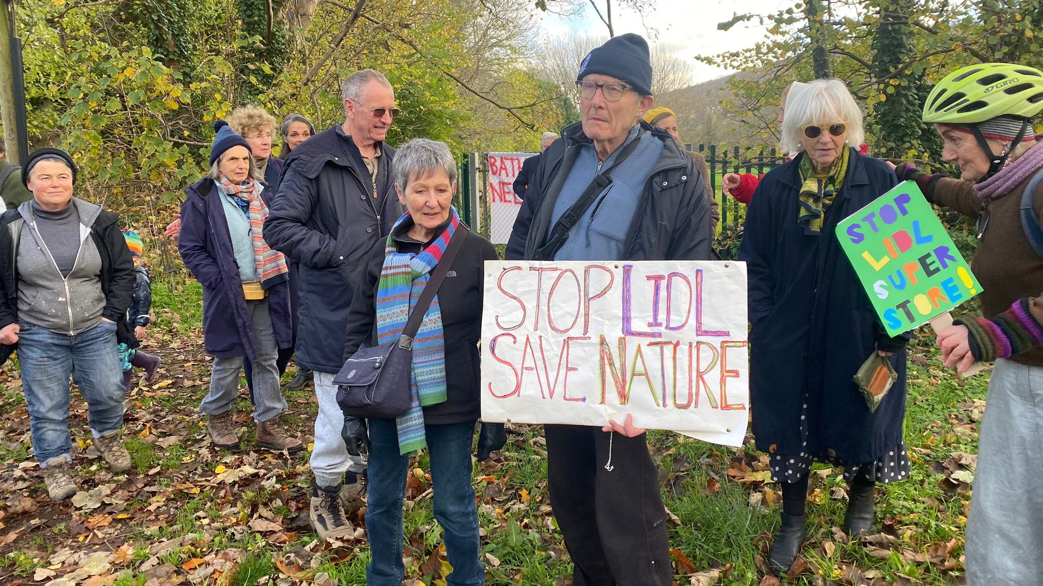 Protest against Lidl supermarket proposed for Bath green space