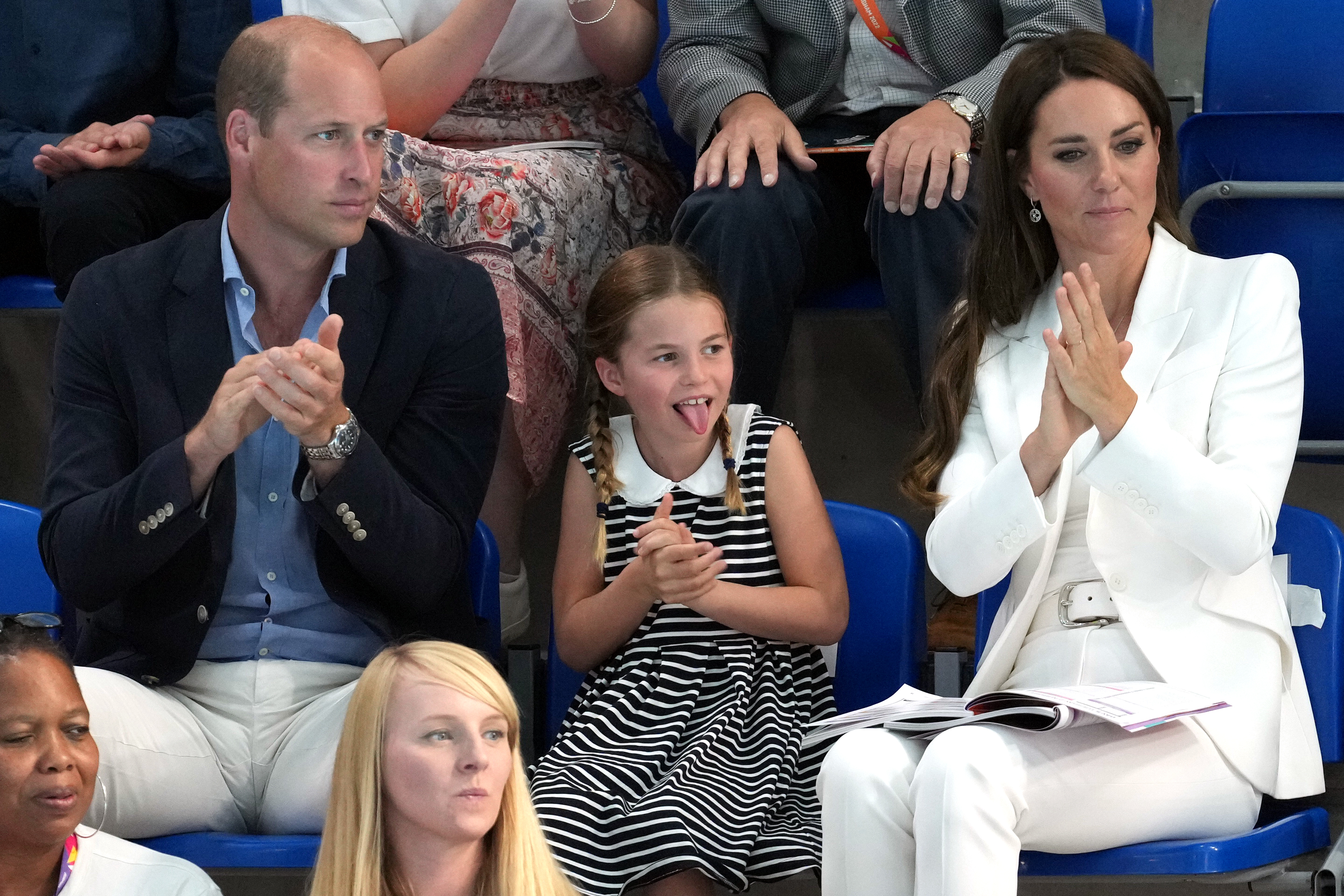 Princess Charlotte's pool of funny faces as she joins William and Kate at  the Commonwealth Games | ITV News Central
