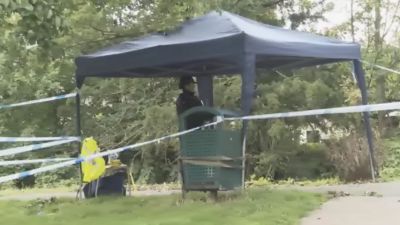 Officers were called Thursday 27 August to the River Stour near Meadow Gates after bones were discovered inside two black bin bags