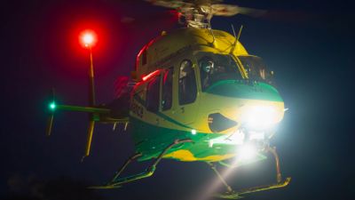 One of the charity's Bell 429 helicopters was attacked with laser beams