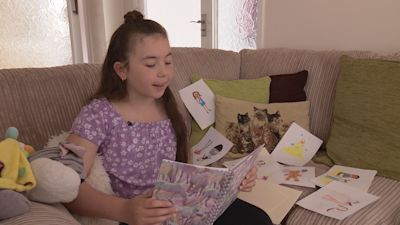 Girl reading a book