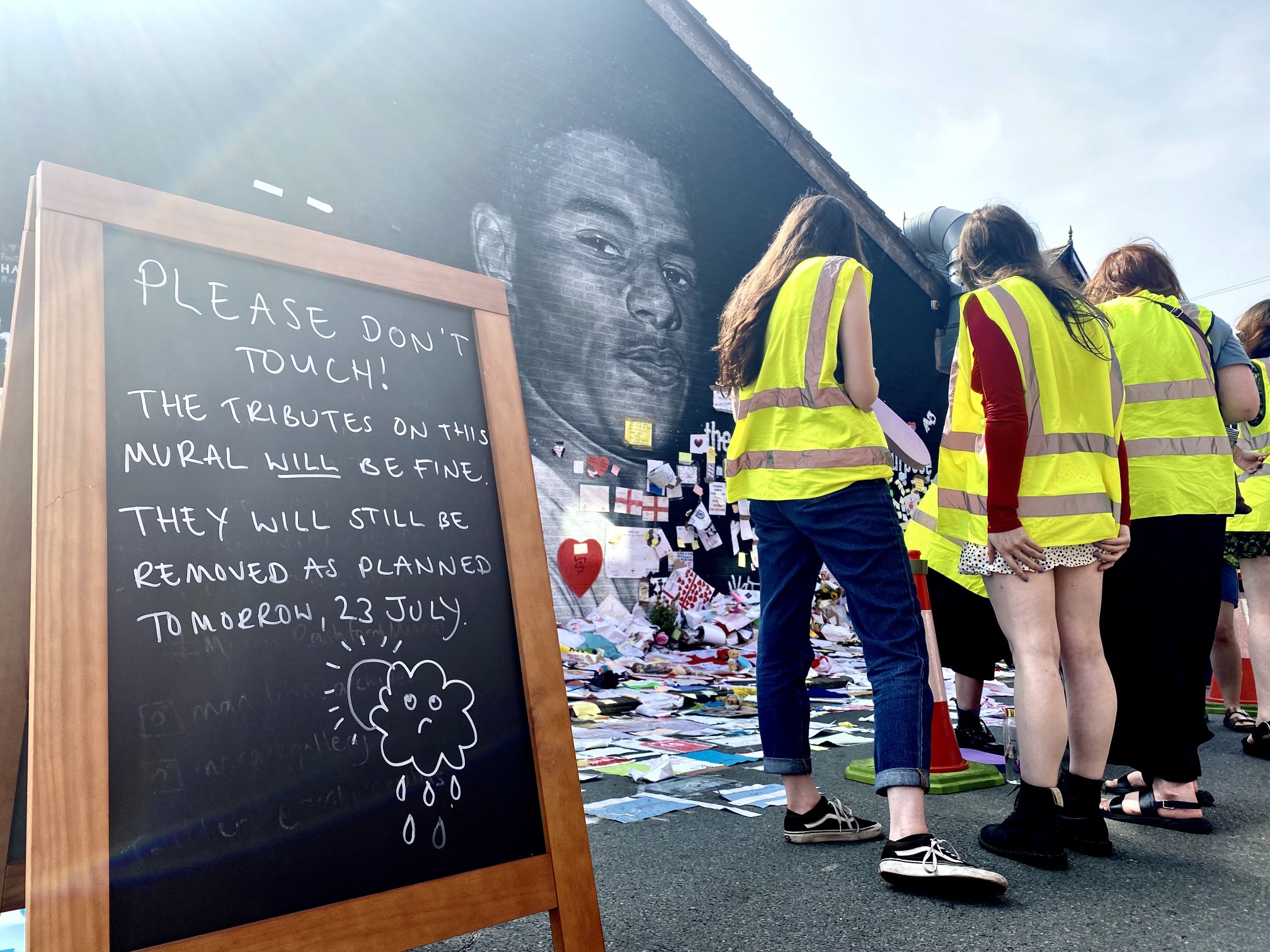 Marcus Rashford love and solidarity messages to be saved - despite rain | ITV News