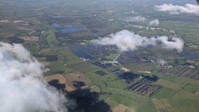 flying plane weather clouds somerset levels september