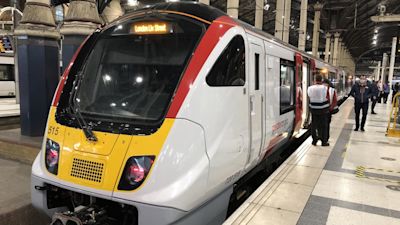 NEW COMMUTER TRAIN AT LIVERPOOL STREET STATION