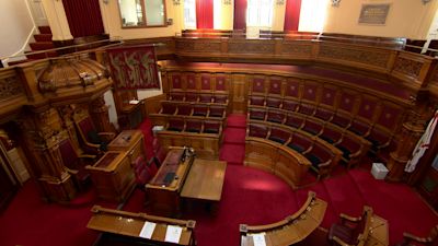 The States Chamber in St Helier.
