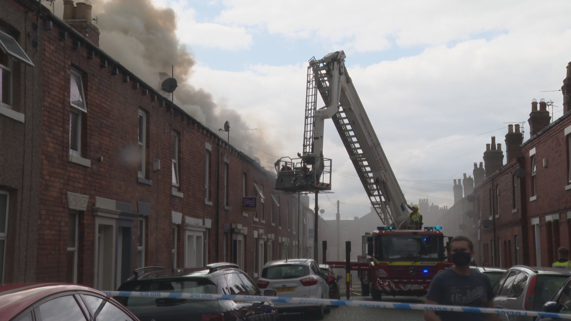 Residents evacuated after fire spreads across row of houses in Carlisle ...