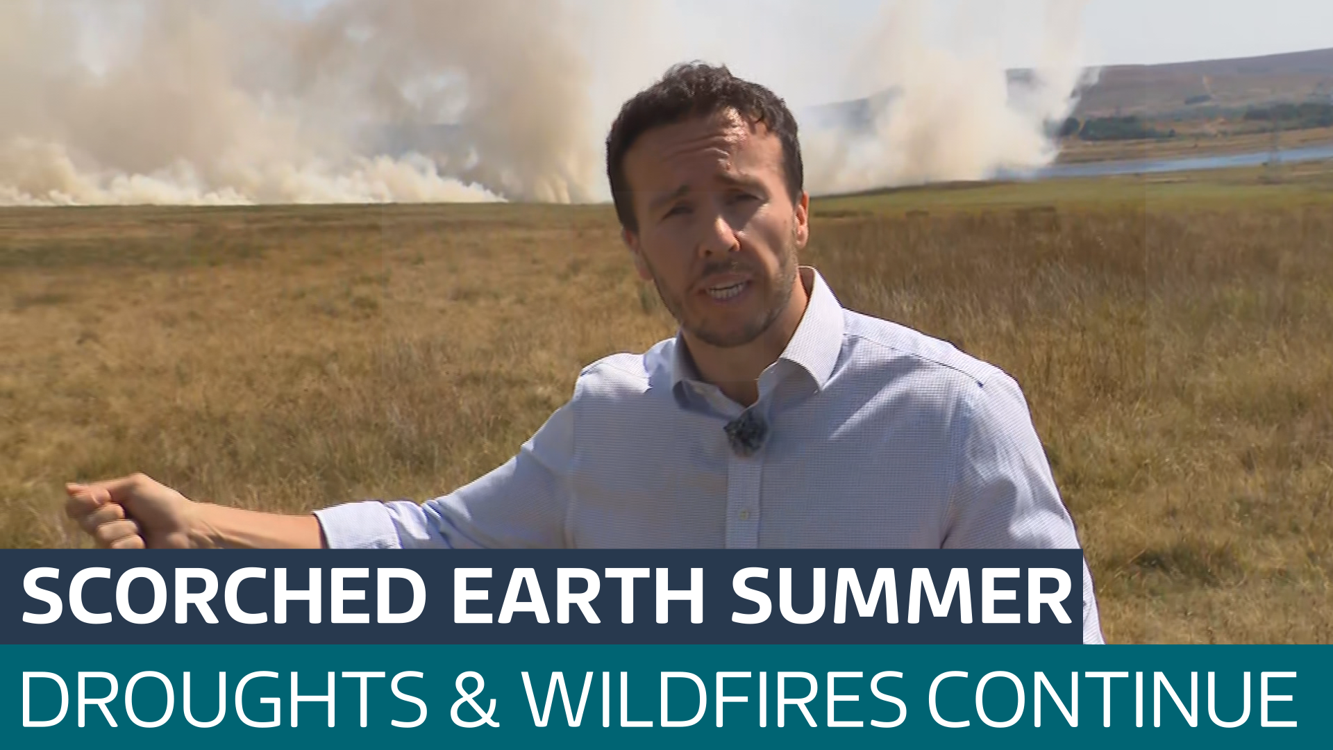 Wildfires continue to burn as parts of the UK set to hit temperatures of 38C