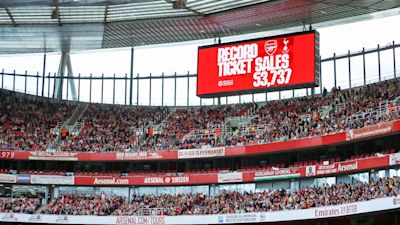 A picture of the record crowd which came to watch Arsenal vs Tottenham in the WSL.