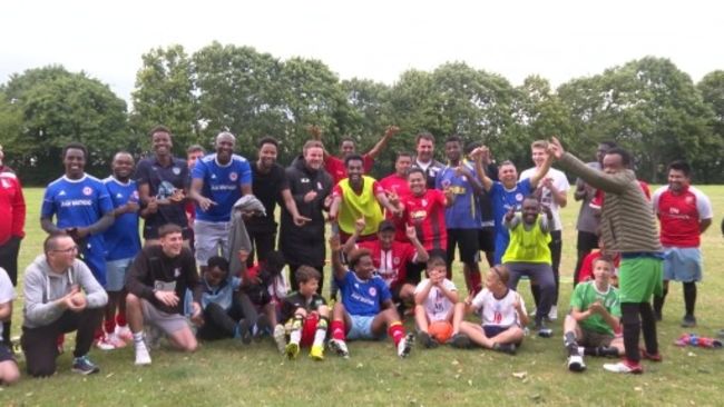 REFUGEE FOOTBALL TEAM IN GLOS