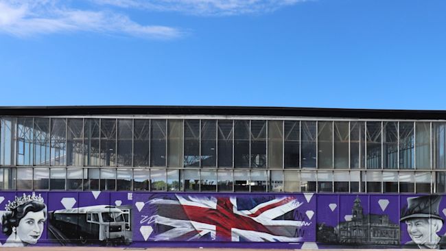 The new mural at Great Yarmouth train station.