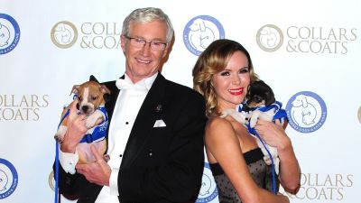File photo dated 07/11/13 of Paul O'Grady (left) and Amanda Holden attending Battersea Dogs and Cats Home's Collars and Coats Gala Ball 