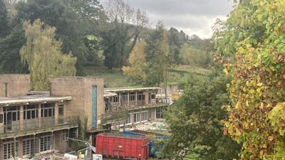 An 18-year-old has been taken to hospital after concrete reportedly fell on him while he was working at the former Standish Hospital property development