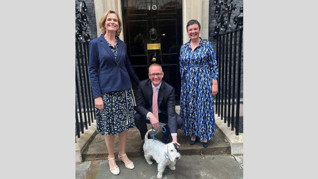 Hattie the terrier at 10 Downing Street