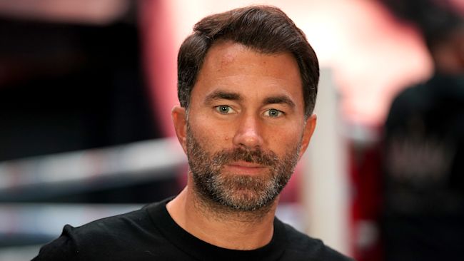 Eddie Hearn pictured at a press event.