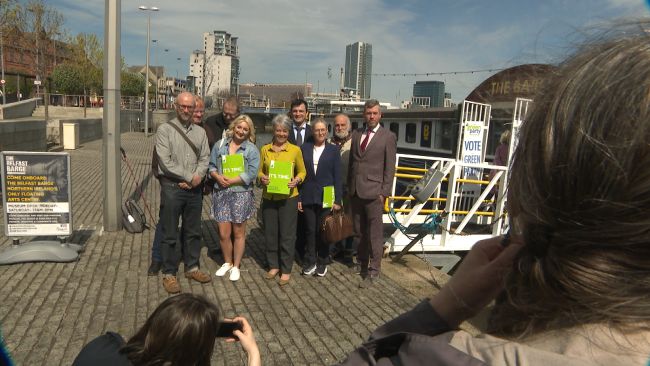Credit: UTV
Northern Ireland Green Party leader Clare Bailey launches manifesto ahead of May 2022 Assembly election.