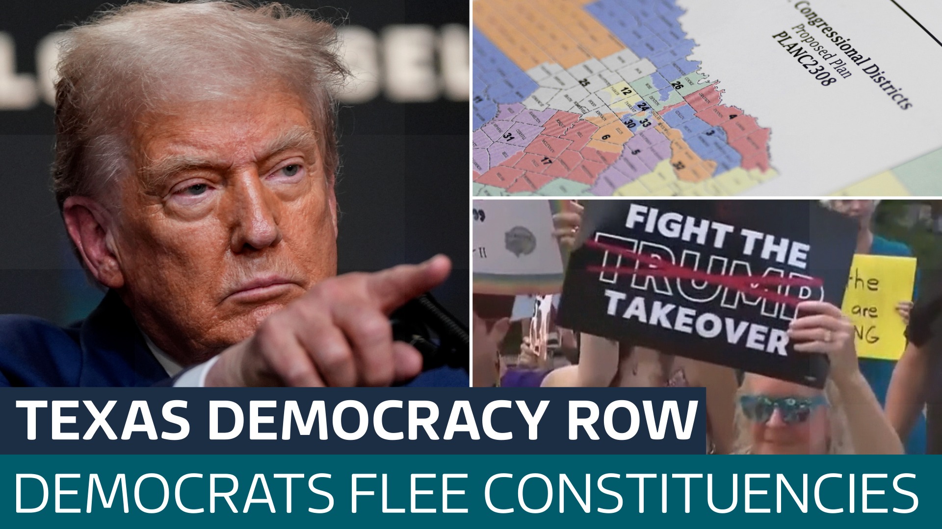 Democracy row in Texas as Democrats flee after Trump attempts to redraw ...