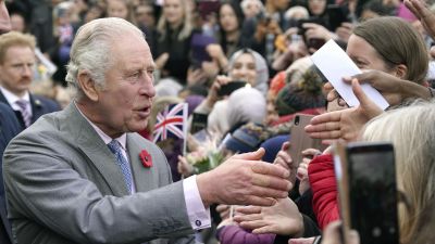 King Charles arrives in Bradford's Centenary Square