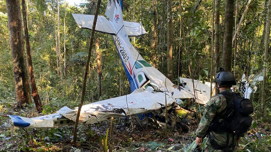 Four children missing after Colombian plane crash 'alive', military say