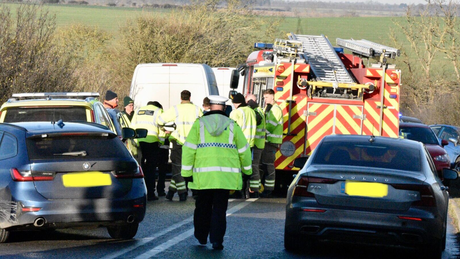 PCSO injured after BMW ignored road closure at A15 crash scene